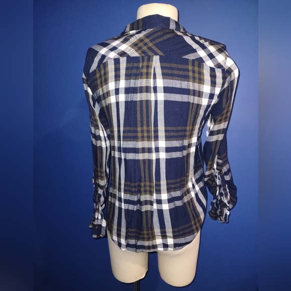 4/$20 EUC Dynamite Plaid Button Up Shirt Sz S - Picture 2 of 6